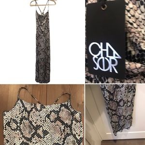 Chaser snakeskin jumpsuit with pockets